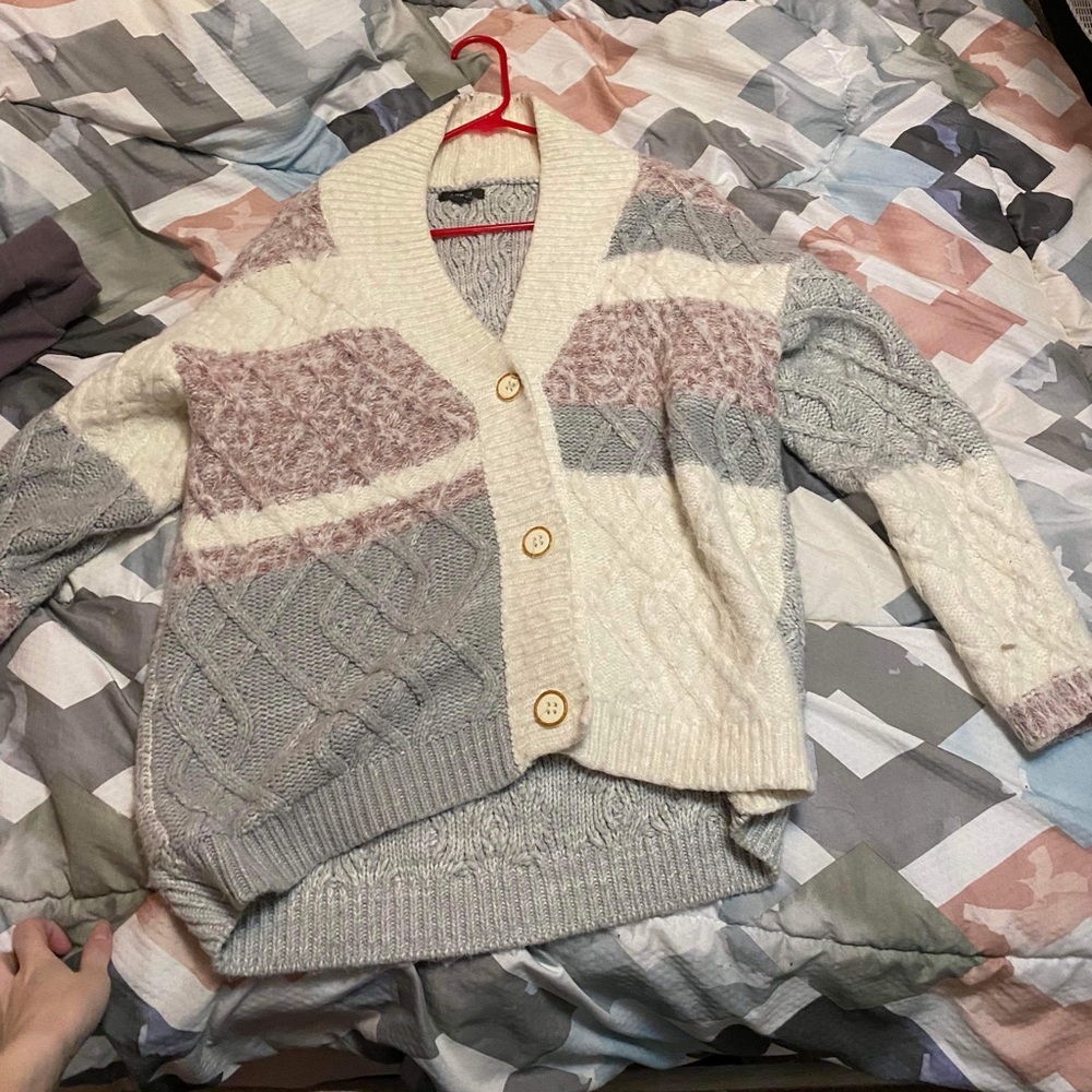 Worn a couple times . Colorblock sweater boutique